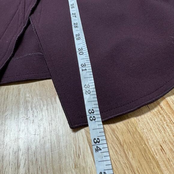 Akris Punto Waterfall Asymmetric Full Zip Purple Jacket Size 6 EUC Longline Coat - Picture 8 of 8